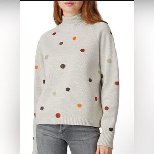 Tory Burch Gray and Black Cowl Neck Sweater